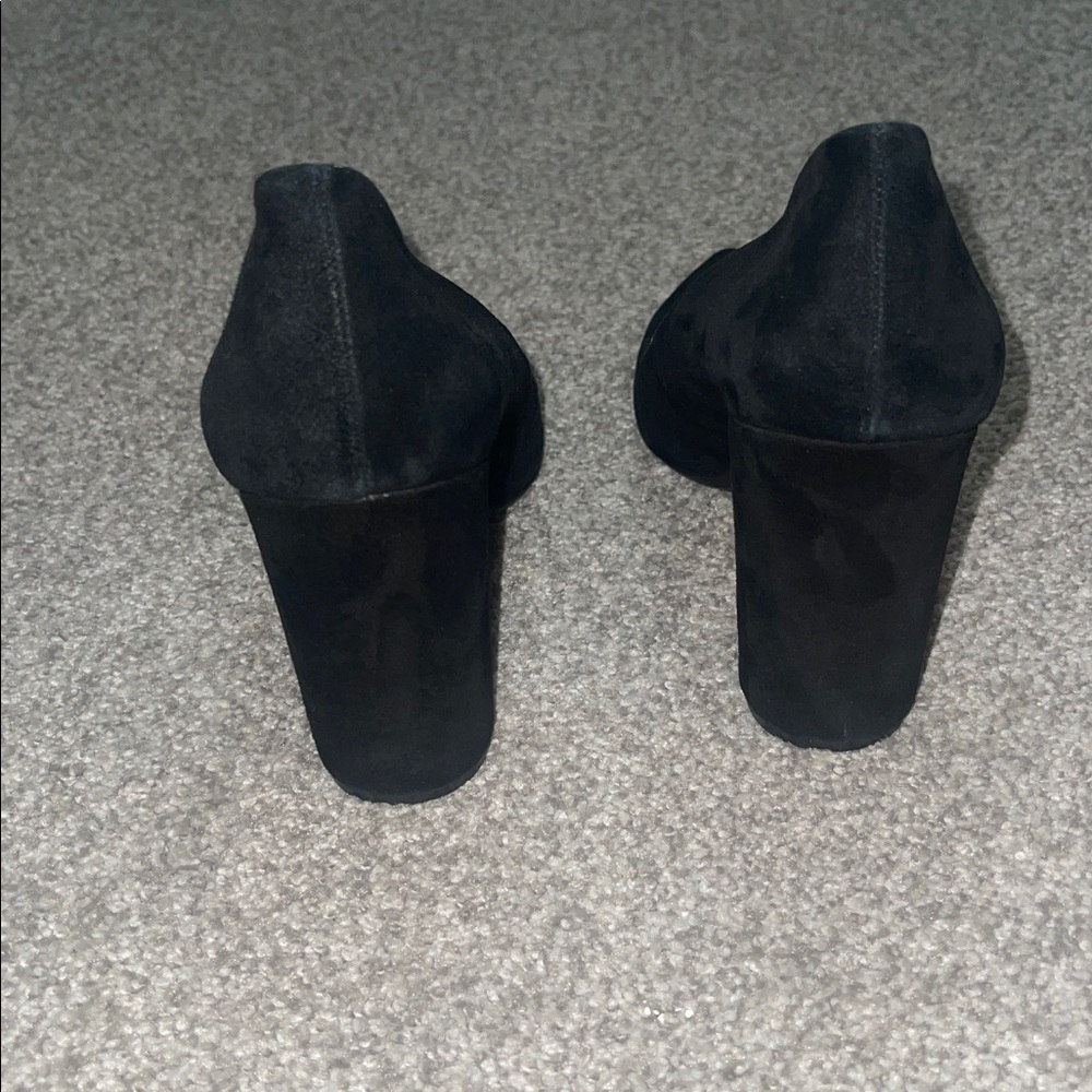 Nine West black suede block heels - Picture 3 of 8